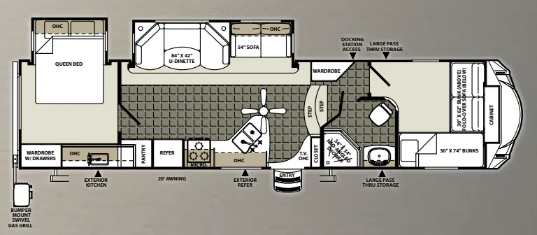 Forest River Sierra Select 32QBBS floor plan