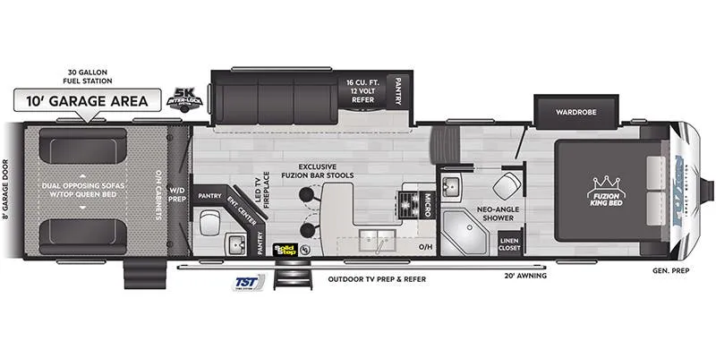 Keystone Fuzion Impact 359 floor plan