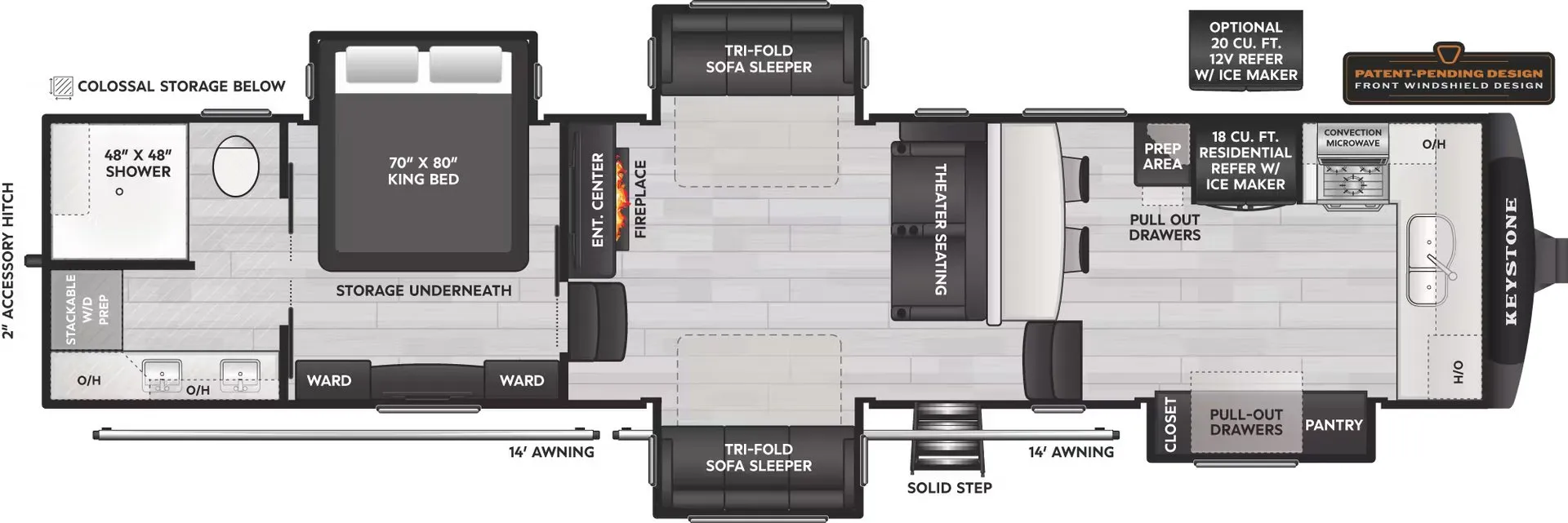 2026 Keystone Alpine 3820FK - Floor plan