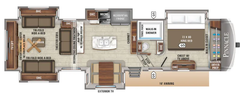 Jayco Pinnacle 38REFS floor plan