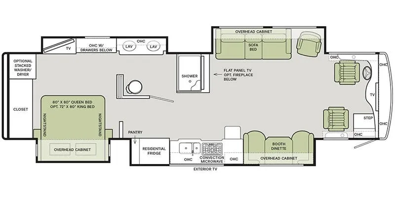 2017 Tiffin Allegro RED 37 PA - Floor plan