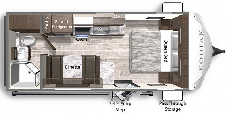 2021 Dutchmen Kodiak Ultra-Lite 201QB floor plan