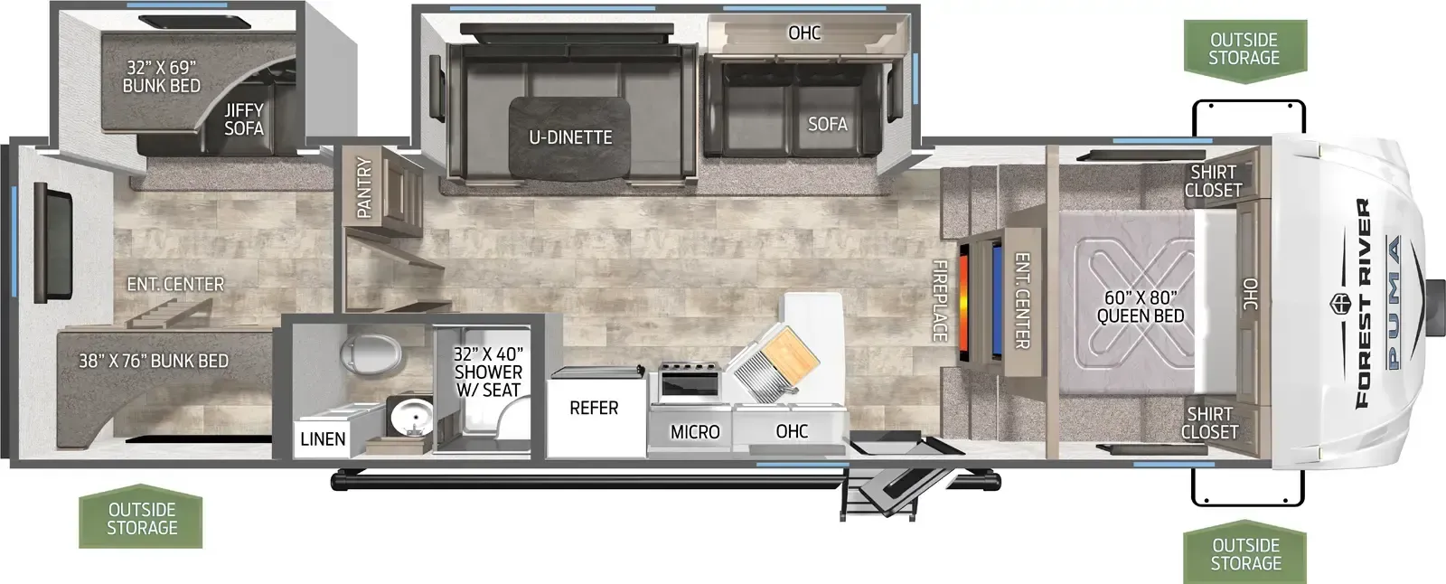 Palomino Puma 295BHSS floor plan