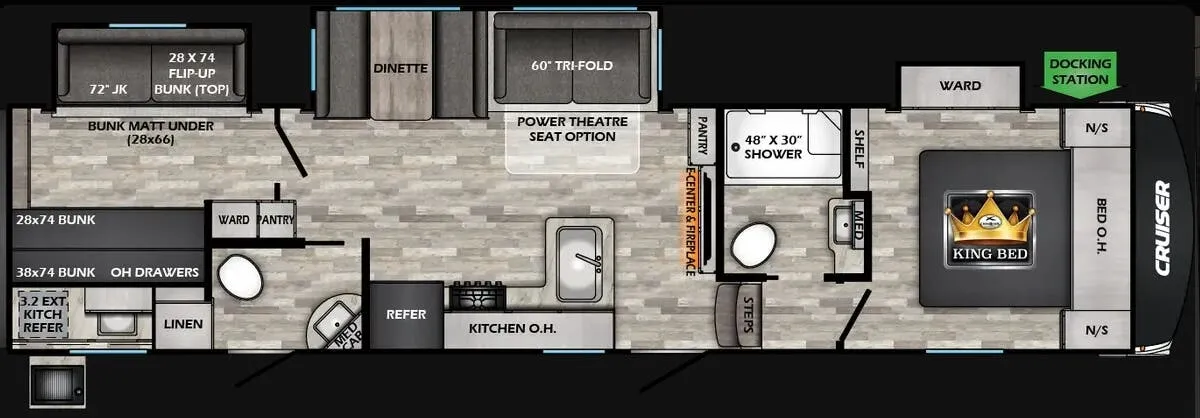 CrossRoads Cruiser 32BH floor plan