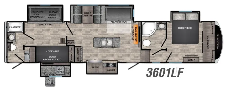 CrossRoads Volante 3601LF floor plan