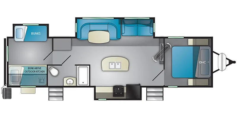 Heartland Wilderness WD 3250 BS floor plan