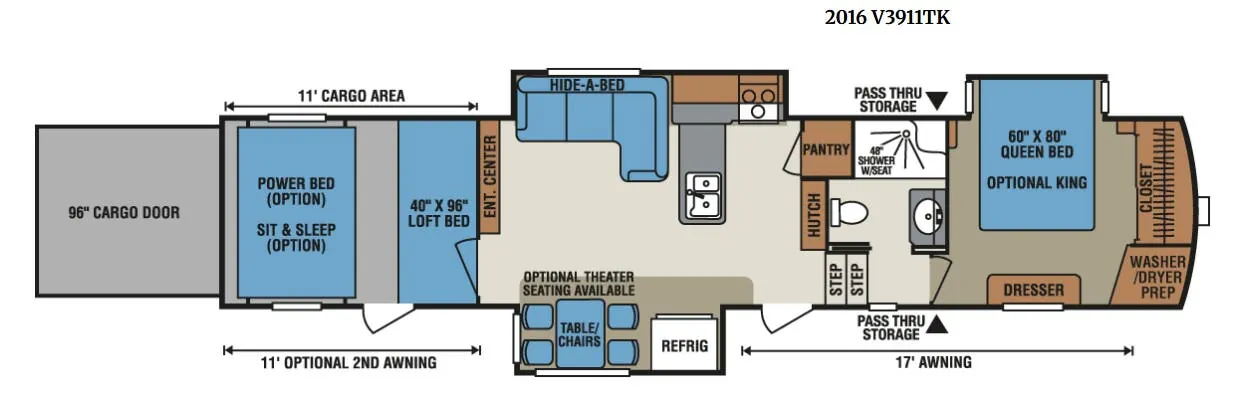 K-Z Venom V3911TK floor plan