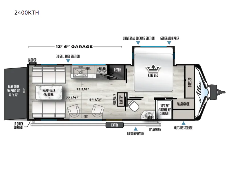 2024 East to West Alta 2400KTH - Floor plan