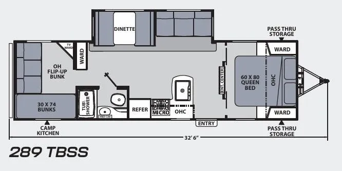 Coachmen Apex Ultra-Lite 289TBSS floor plan