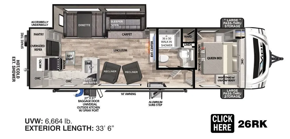 Forest River Vibe 26RK exterior