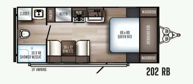 Palomino Solaire 202 RB floor plan