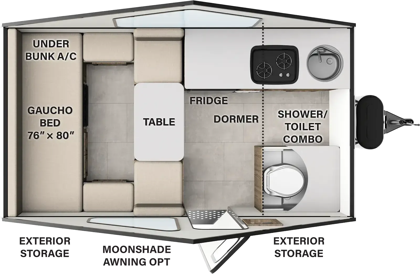 Forest River Rockwood Hard Side A123RG floor plan