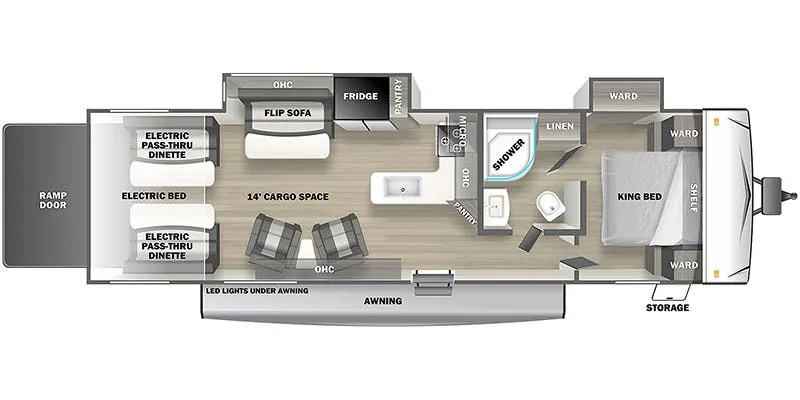Forest River Shockwave 31KSGDX floor plan
