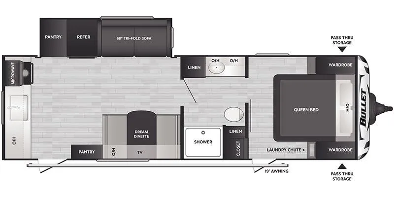 Keystone Bullet Crossfire East 2500RK floor plan