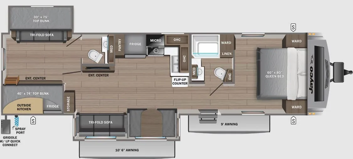 Jayco White Hawk 32BH floor plan
