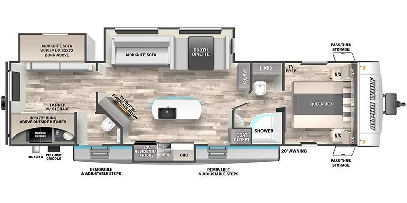 2023 Forest River Cherokee Alpha Wolf 33BH-L - Floor plan