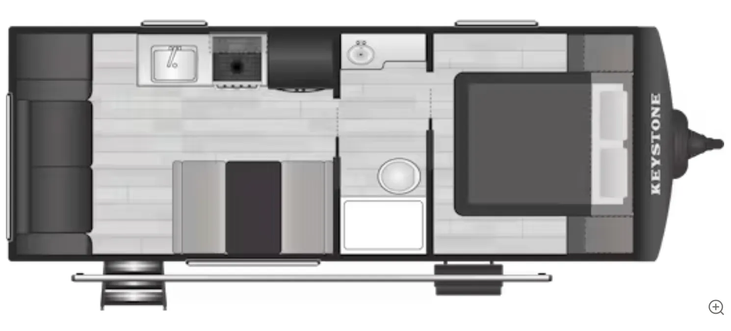 2026 KEYSTONE HIDEOUT 210RL - Floor plan