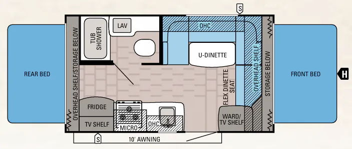 Jayco Jay Feather X17A floor plan