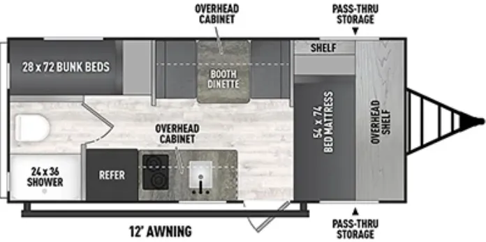 Forest River Viking 17SBH floor plan