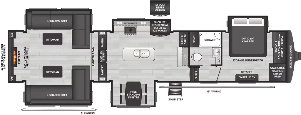 2026 Keystone Alpine Avalanche Edition 381DL floor plan