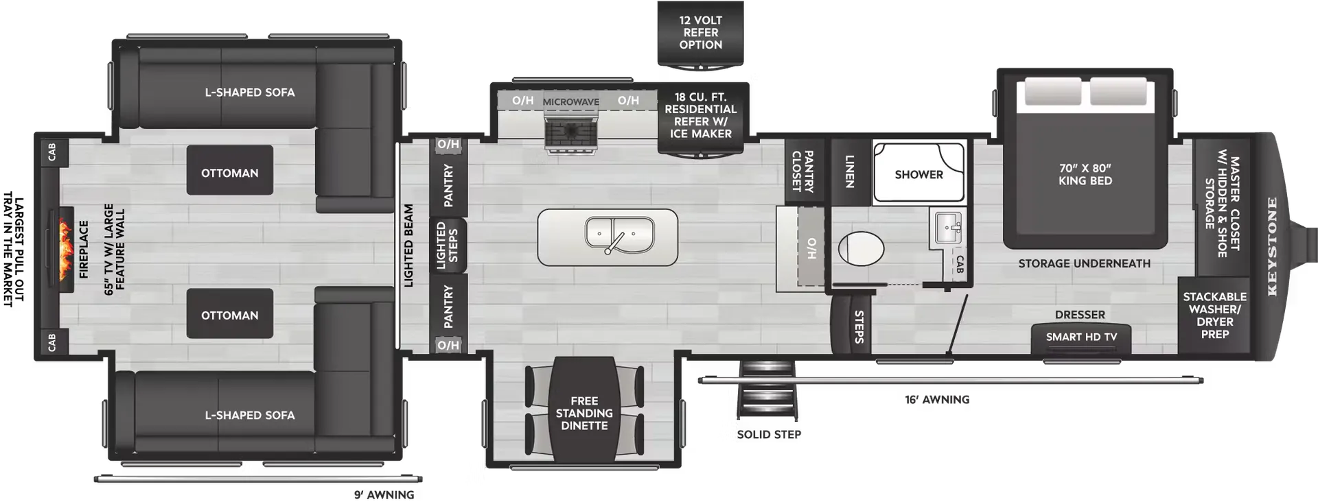 2026 Keystone Alpine Avalanche Edition 381DL - Floor plan