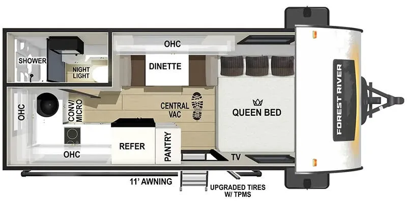 2027 Forest River R-Pod RP-194 - Floor plan