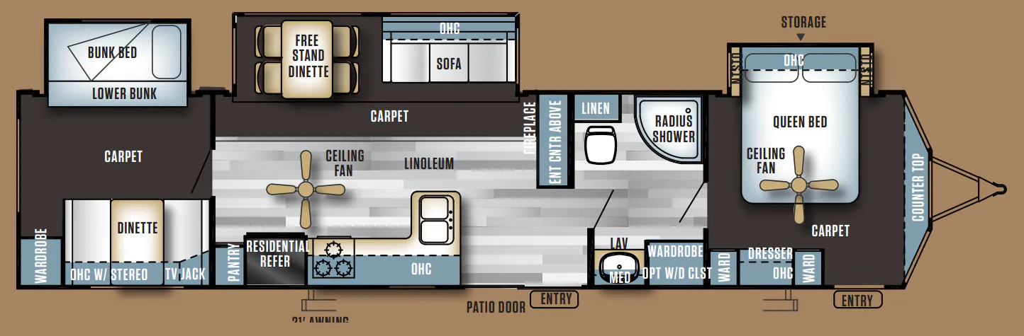 Forest River Salem Villa Estate 404FB floor plan