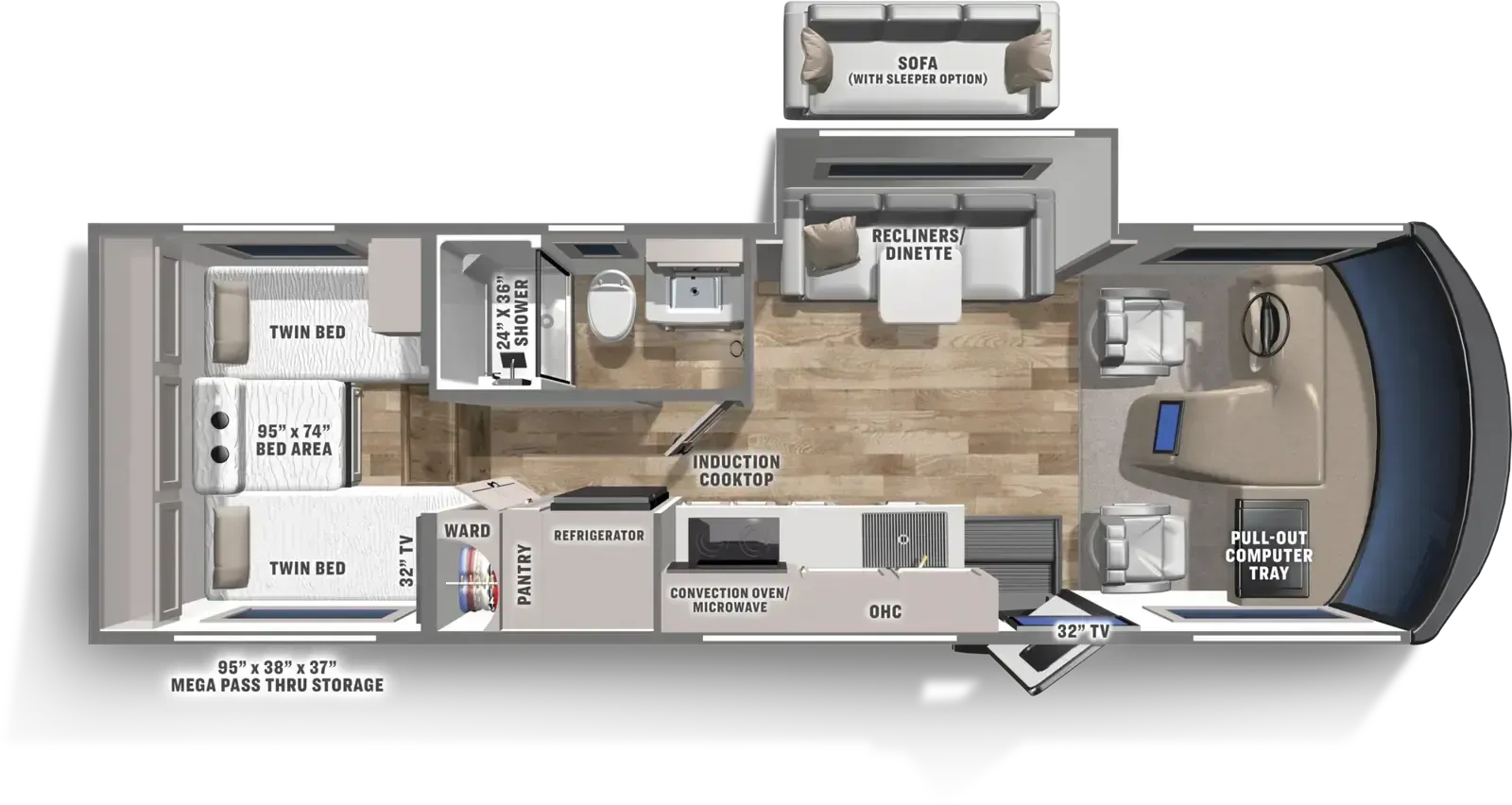 Coachmen Euro 25TB floor plan
