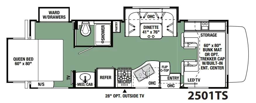 Forest River Forester 2501TS floor plan