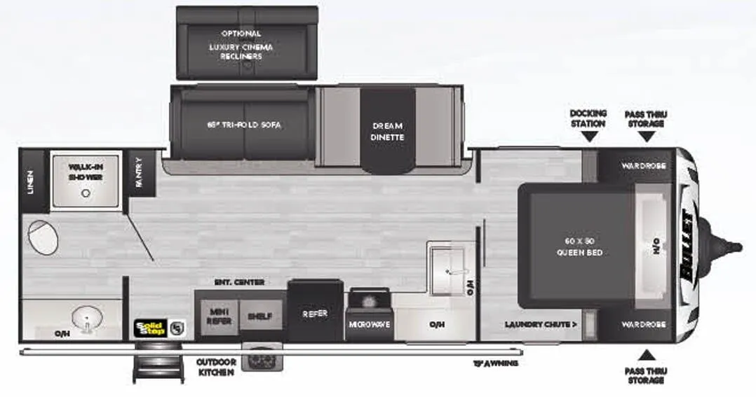 Keystone Bullet Premium 261RBS floor plan