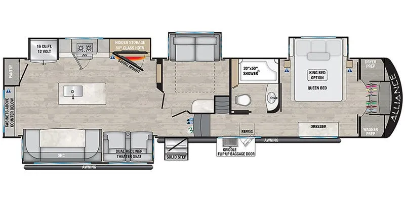 Alliance RV Avenue 37MBR floor plan