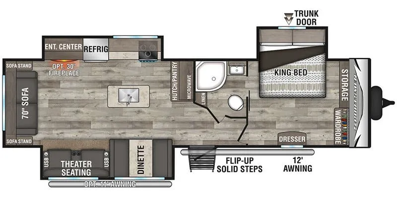 K-Z Sportsmen 303KBLE floor plan