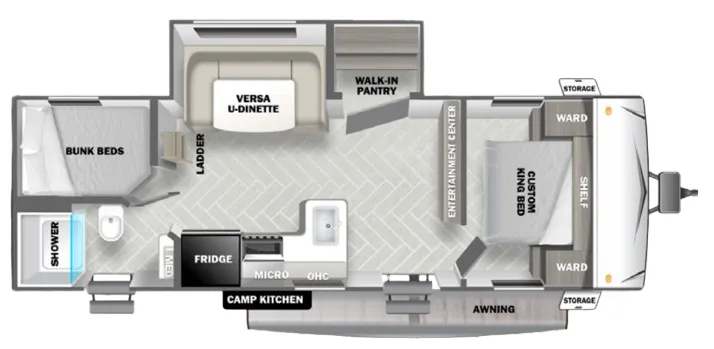 Forest River Wildwood 242BHXL floor plan