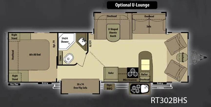 Highland Ridge Open Range Roamer RT302BHS floor plan