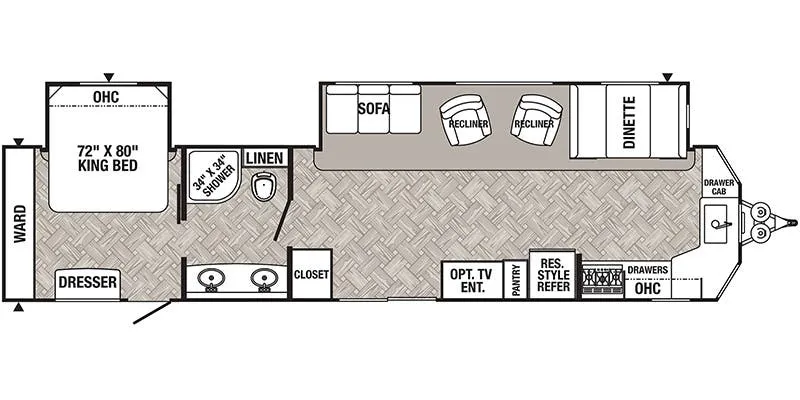Palomino Puma 39PFK floor plan