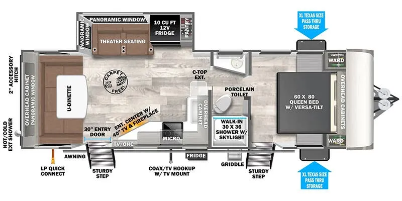 2025 Forest River Salem Hemisphere Hyper-Lyte 24RDHL - Floor plan