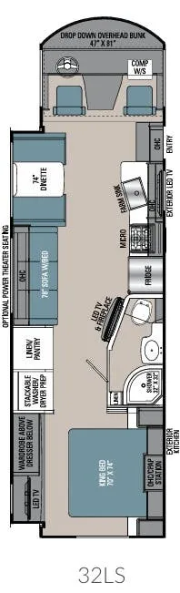 Coachmen Mirada 32LS floor plan