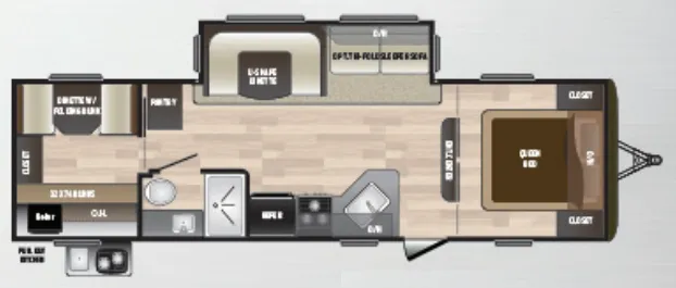 Keystone Hideout 29BKS floor plan