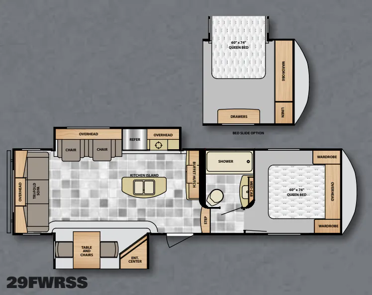Winnebago Voyage 29FWRSS floor plan