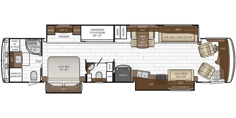 Newmar Dutch Star 4326 floor plan