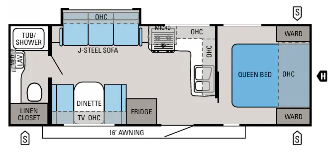 Jayco Jay Feather Select 24T floor plan