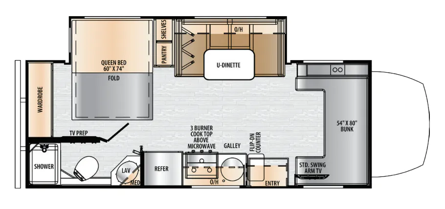 East to West Entrada M-Class 24FM floor plan