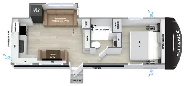 Alliance RV Delta LK254 floor plan
