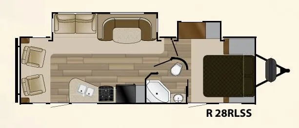 Cruiser RV Radiance Touring 28RLSS floor plan