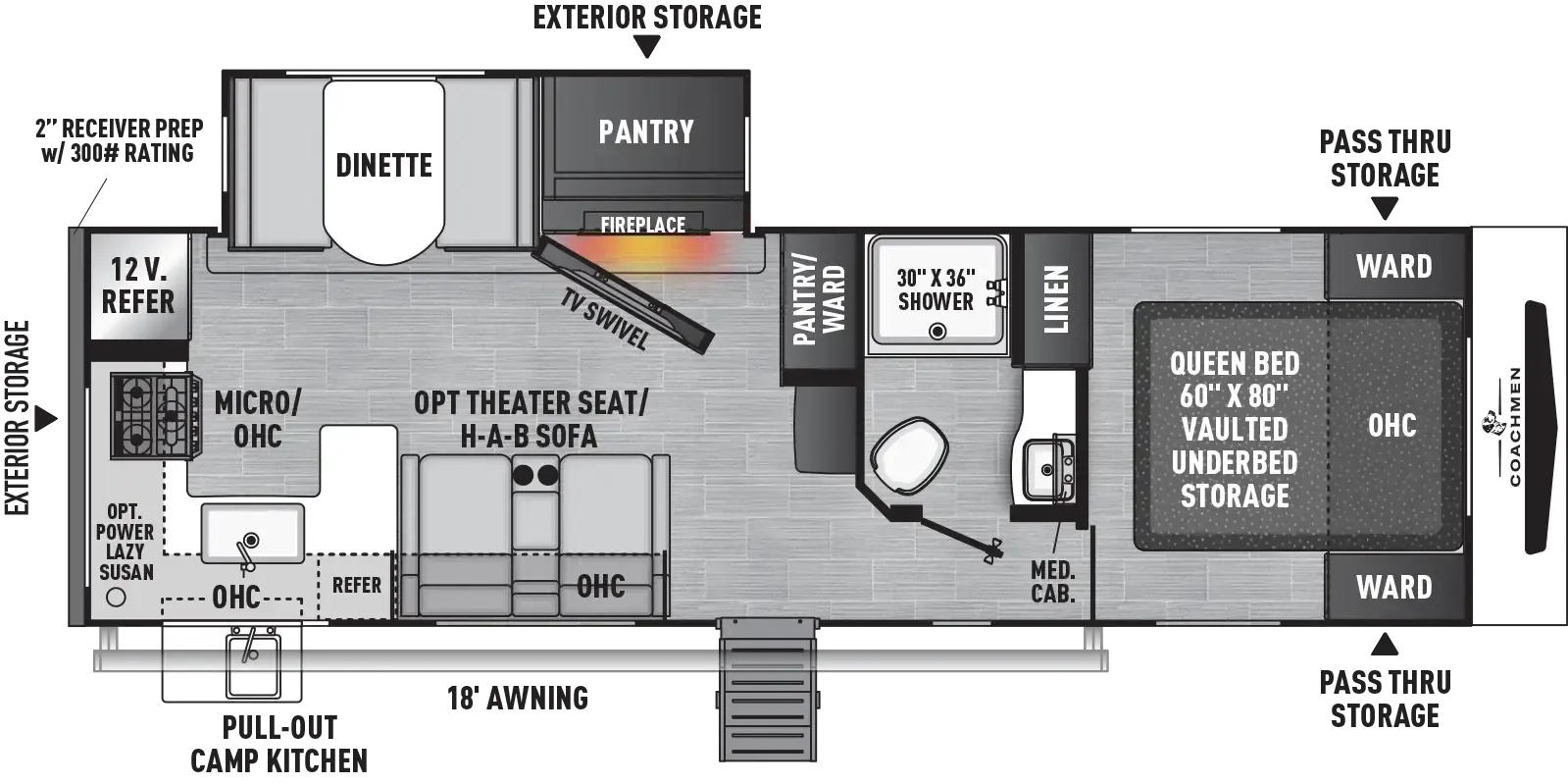 Coachmen Freedom Express Ultra Lite 274RKS floor plan