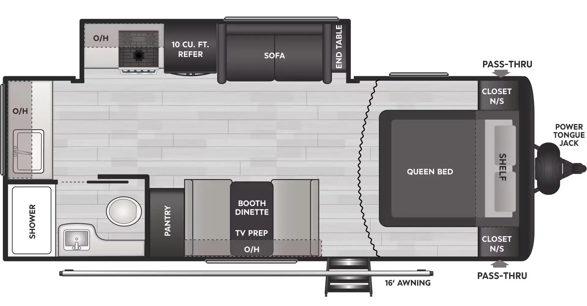 Keystone Hideout Sport 224ML floor plan