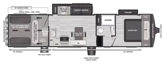 Keystone Carbon 330 floor plan