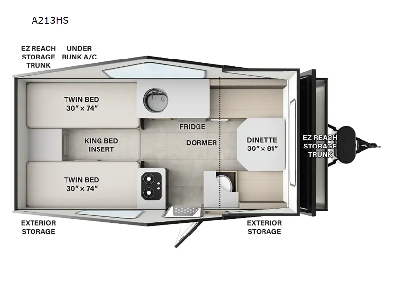 2026 Forest River Rockwood Hardside Series A213HS - Floor plan