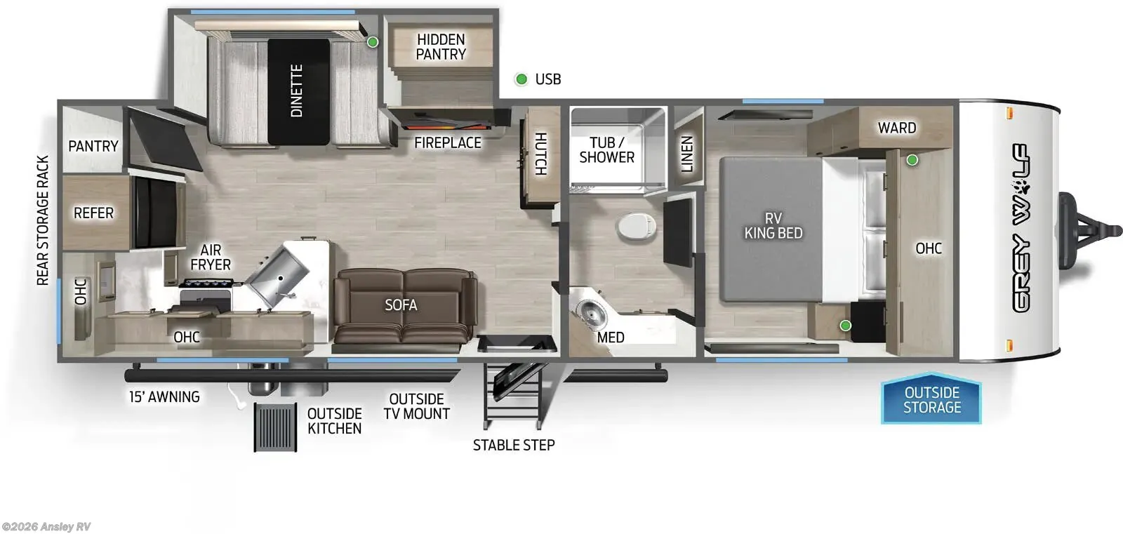 2026 Forest River Cherokee Grey Wolf 26SS - Photo 3
