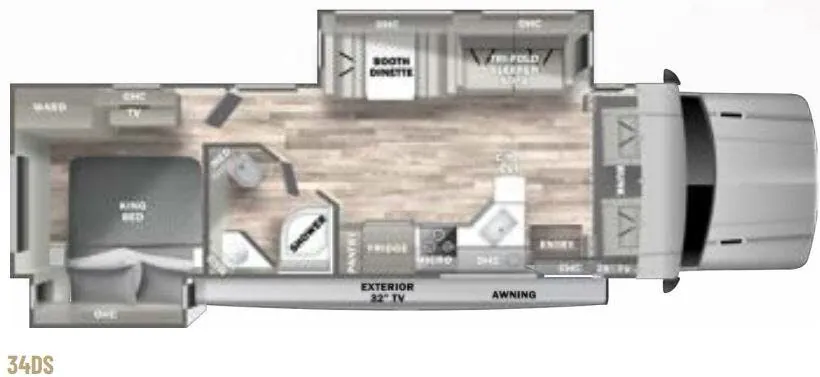 2023 Dynamax Corp Isata 5 Series 34DS - Floor plan
